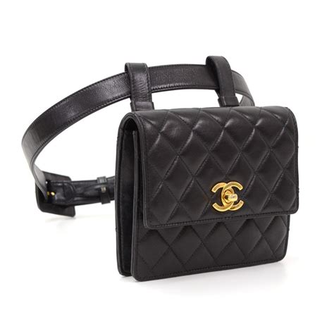 chanel mademoiselle 2000 bag|Chanel vintage quilted waist bag.